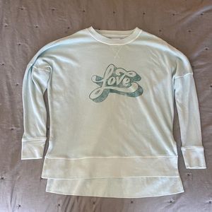 True Craft Teal Love Sweatshirt